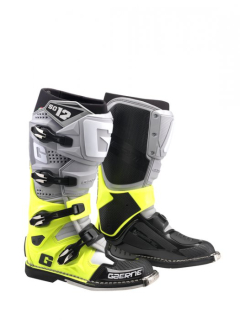 GAERNE mx čižmy, model SG-12, čierno-sivo-žlté fluo